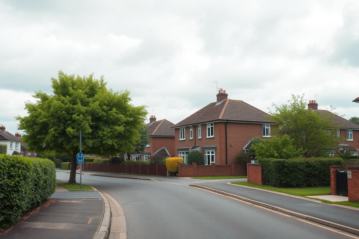 Residential street in Trull